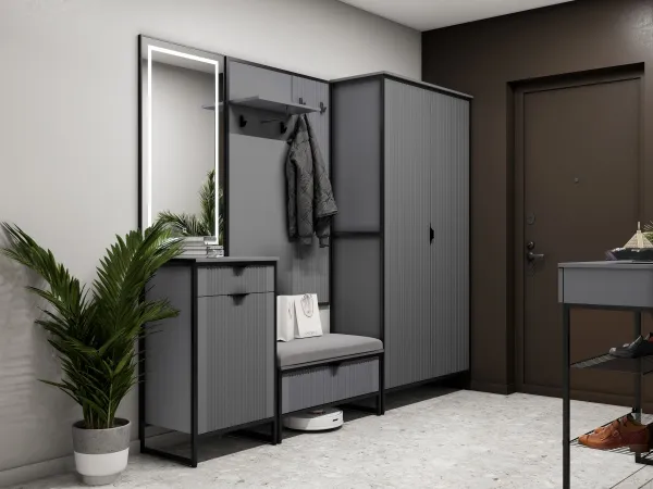 Тумба 1 ящ "Нора" прихожая Графит