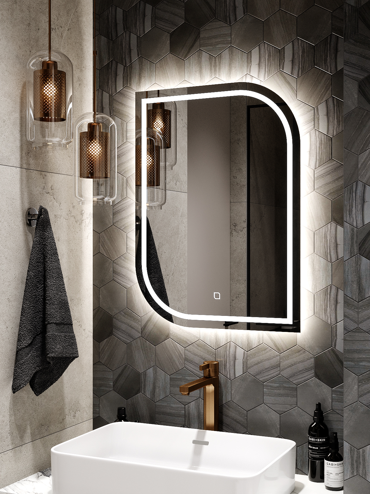 Зеркало навесное Z-17 с подсветкой Зеркало навесное Z-17 с подсветкой