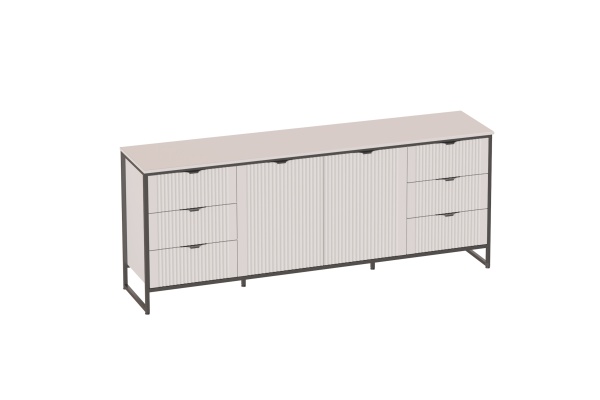 Тумба 2 дв 6 ящ "Нора" гостиная с глухими дверями Персидский жемчуг Тумба 2 дв 6 ящ "Нора" гостиная с глухими дверями Персидский жемчуг