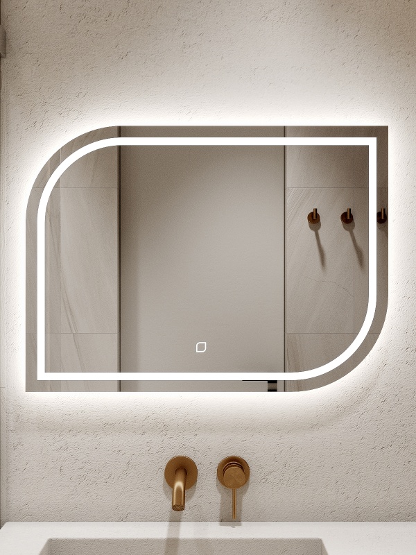 Зеркало навесное Z-17 с подсветкой горизонтальное Зеркало навесное Z-17 с подсветкой горизонтальное