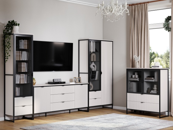 Шкаф 1 дв 2 ящ "Нора" гостиная Персидский жемчуг Шкаф 1 дв 2 ящ "Нора" гостиная Персидский жемчуг